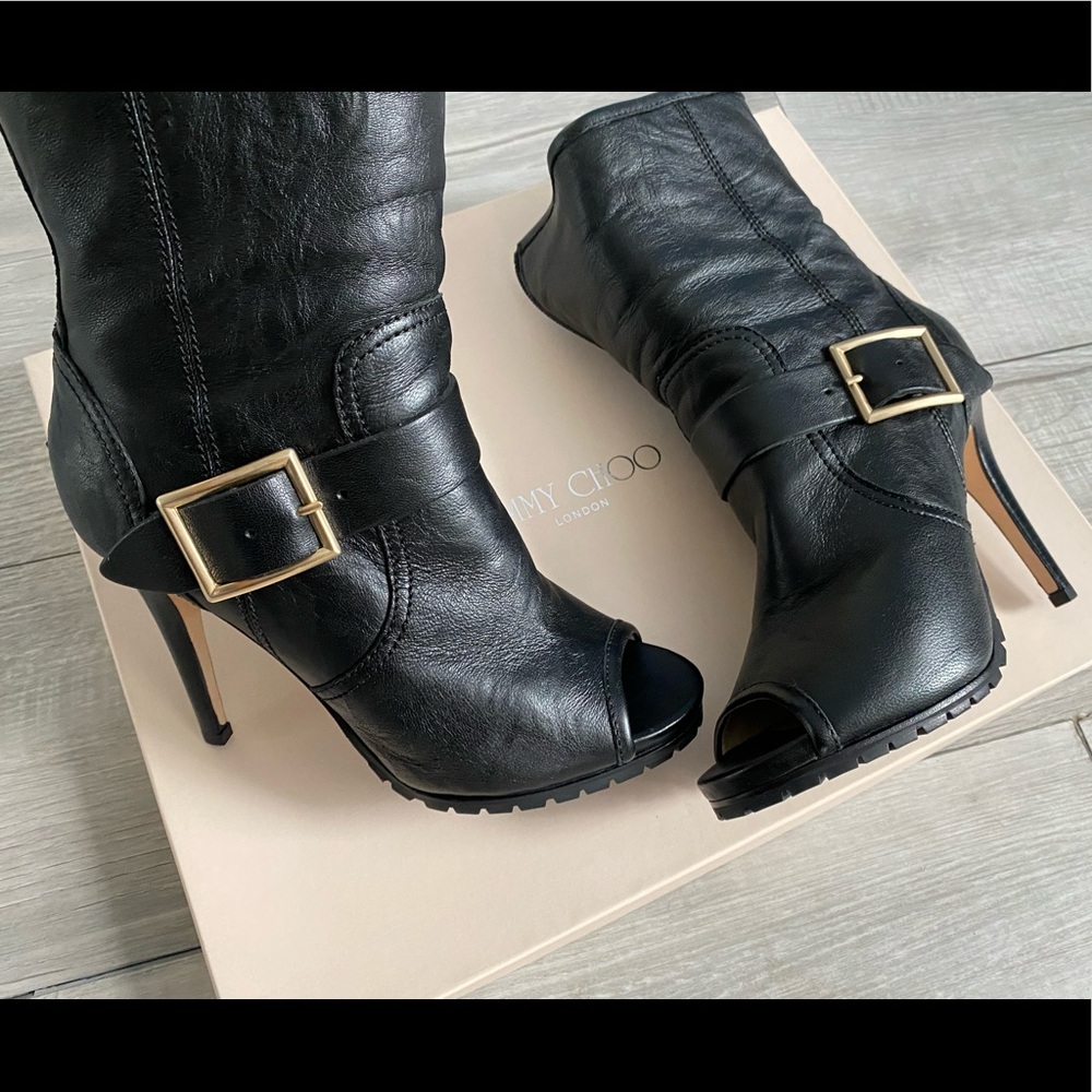 🎉HP🎉JIMMY CHOO BIKER BOOTIES - Picture 9 of 16
